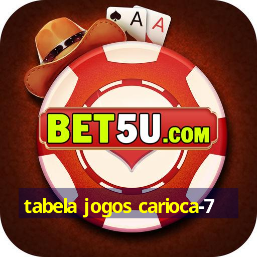 tabela jogos carioca